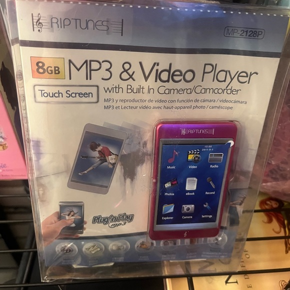 Riptunes 8GB MP3 and Video Player MP-2128 PINK Built In Camera/Camcorder open bo - Picture 2 of 6